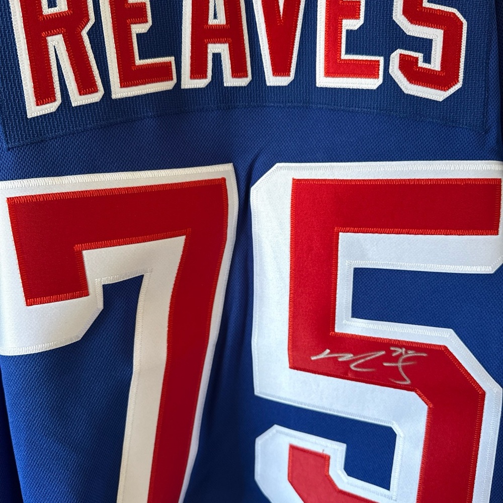Men’s adidas Ryan Reaves #75 Signed New York Rangers Jersey Sz 54 - NWT RARE - Picture 2 of 7